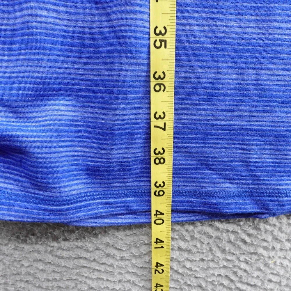 Talbots UPF 50+ Cap Sleeve Dress Small Blue Womens‎ Midi Length Side Tie Casual
